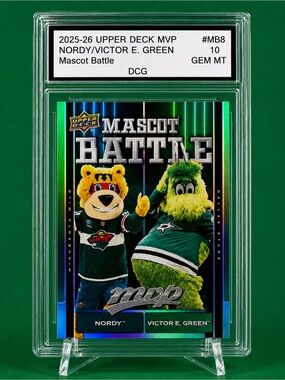 Upper Deck Mascot Battle MVP Trading Card – Green